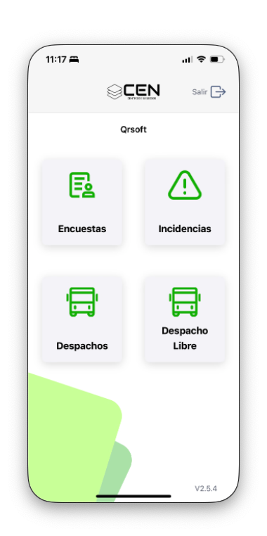 App modules screenshot